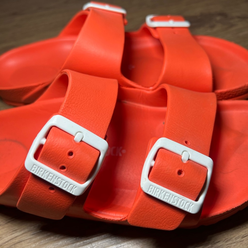 Birkenstock Orange EVA Arizona Two-Strap Sandals - Picture 3 of 5